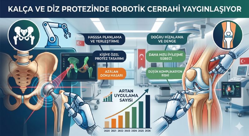 MERSİN’DE KALÇA VE DİZ PROTEZİNDE ROBOTİK CERRAHİ YAYGINLAŞIYOR