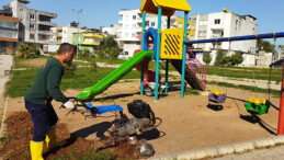 Park ve yeşil alanlar bakımdan geçiyor