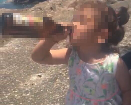 3 yaşındaki kızına içki içirdiği iddia edilen kadın gözaltına alındı