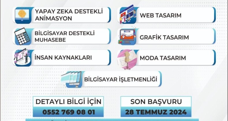 Akdeniz’de Proje Eğitim ve Uygulama Merkezinde kurslar başlıyor